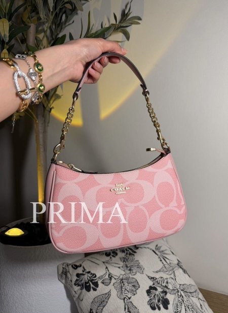 حقيبة تيري من كوتش . حقيبة رائعة متعددة الاستخدامات ذات جودة عالية وتصميم أنيق مختومة فل باكجً مع بوكس ومعها خزانين قصير  للكتف وطويل قاعدة 24 سم