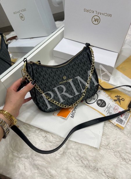 حقيبة جيت سيت من مايكل كورس مع شعار صغير . حقيبة كروس بودي رائعة جودة عالية مختومة مع علبة هدايا قاعدة 24 سم