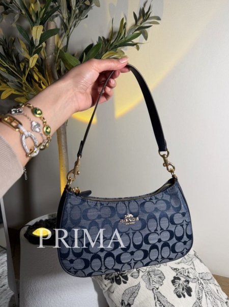 حقيبة تيري من كوتش . حقيبة رائعة متعددة الاستخدامات ذات جودة عالية وتصميم أنيق مختومة فل باكجً مع بوكس ومعها خزانين قصير  للكتف وطويل قاعدة 24 سم